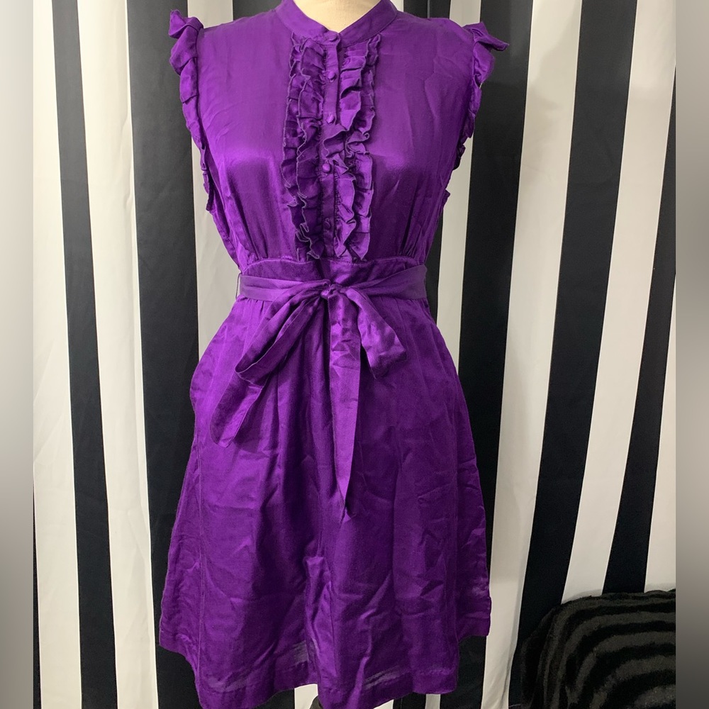 2/$15- Heritage81 Purple Ruffle Dress